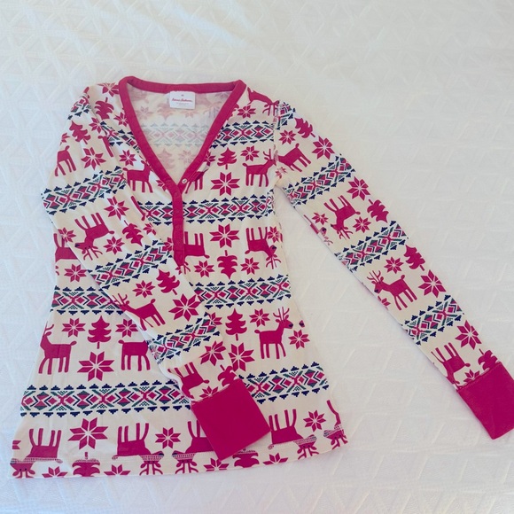 Hanna Andersson woman’s holiday long john pjs. ***size XS top & size S bottom*** - Picture 2 of 6